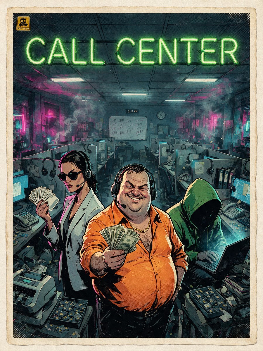 CALL CENTER, an acid//states slot