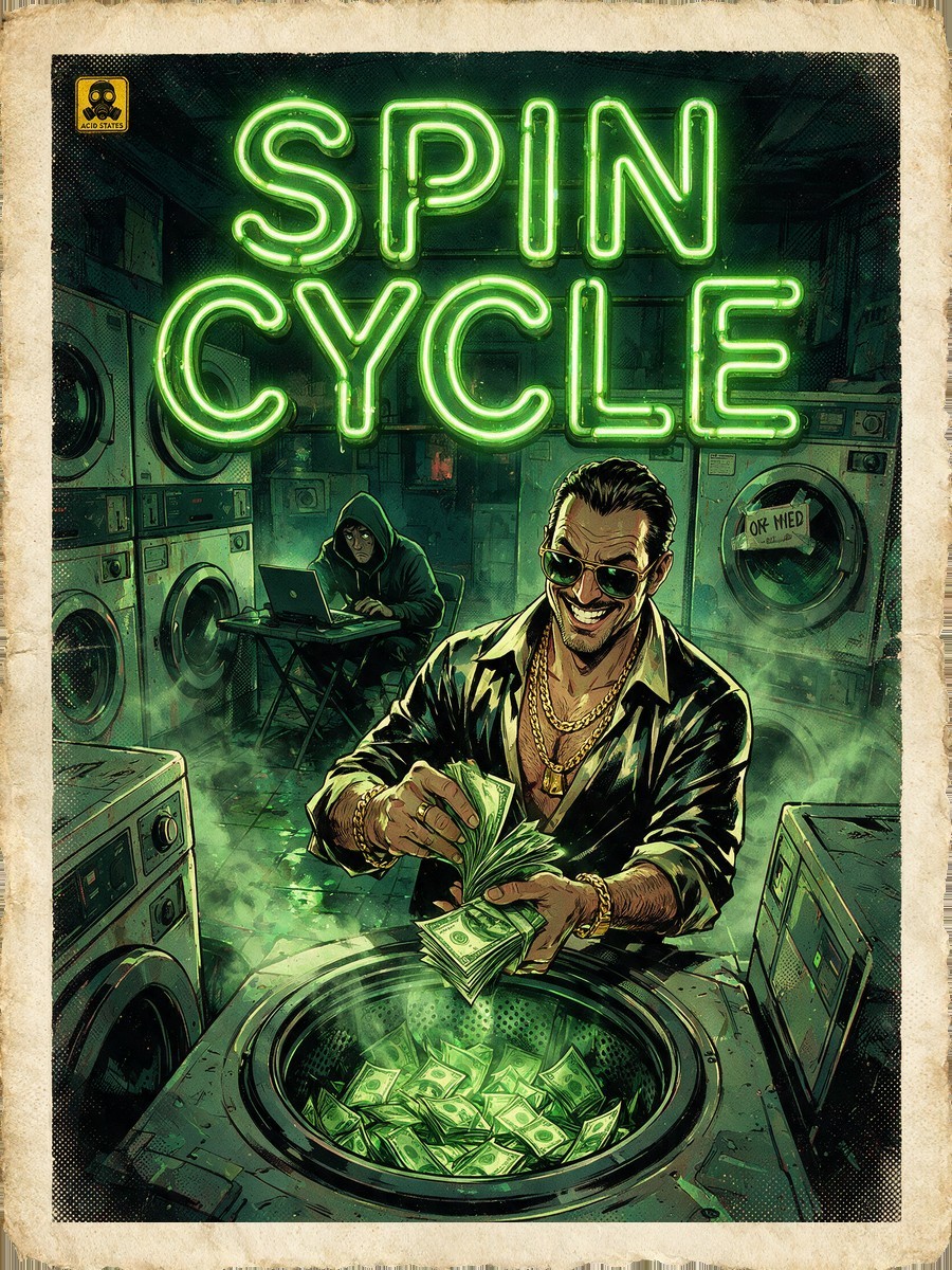 SPIN CYCLE, an acid//states slot